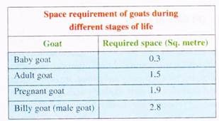 Space Requirement of Goats