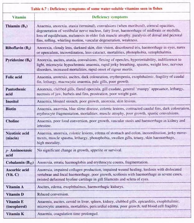 Deficiency Symptoms of Some Water-Soluble