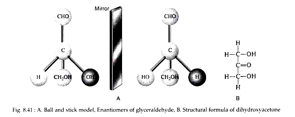 Ball and Stick Model and Structural Formula of Dihydroxyacetone