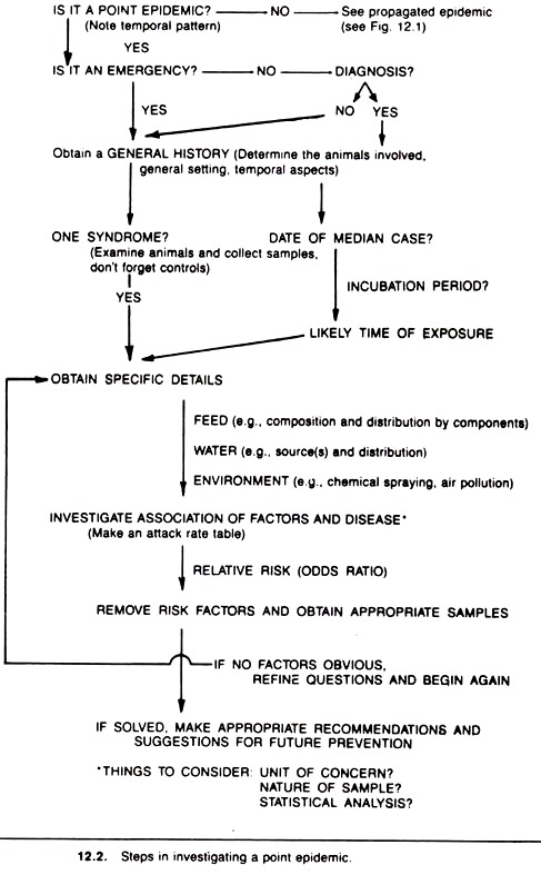 Steps in investigating a point epidemic