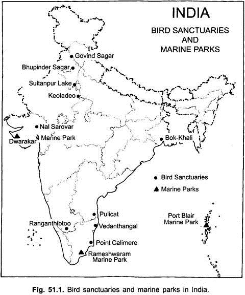 Bird Sanctuaries and Marine Parks in India
